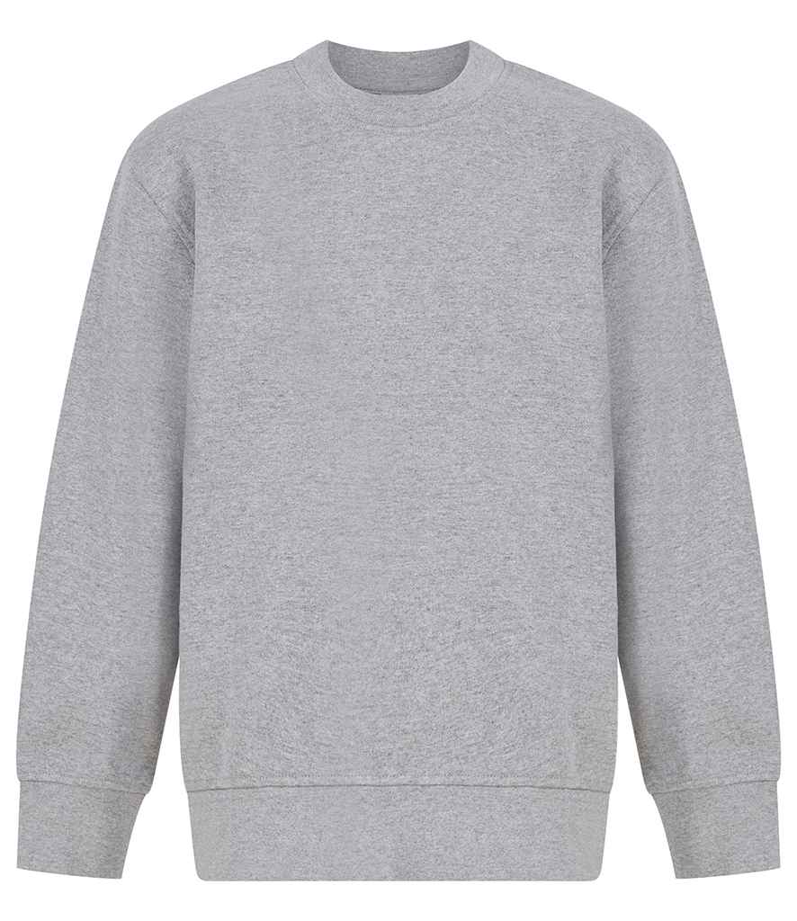 SF Clothing Kids Sustainable Fashion Curved Hem Sweatshirt - Heather Grey