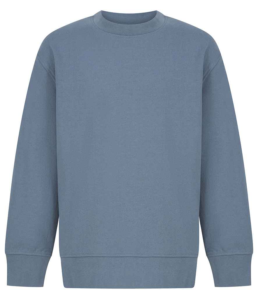 SF Clothing Kids Sustainable Fashion Curved Hem Sweatshirt - Stone Blue