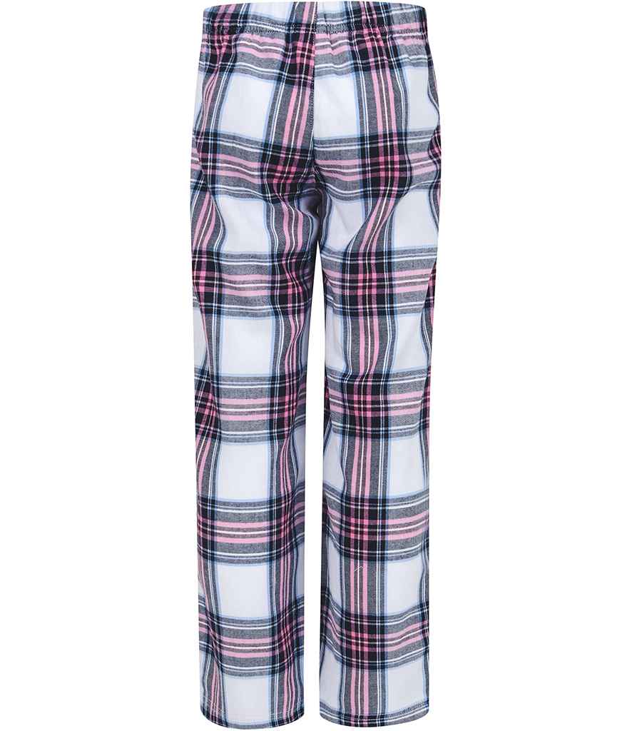 SF Clothing Kids Tartan Lounge Pants - White/Pink