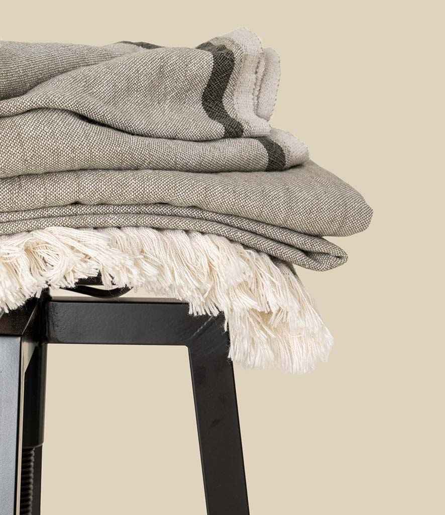 Spasso Striped Fouta - Olive Green Heather