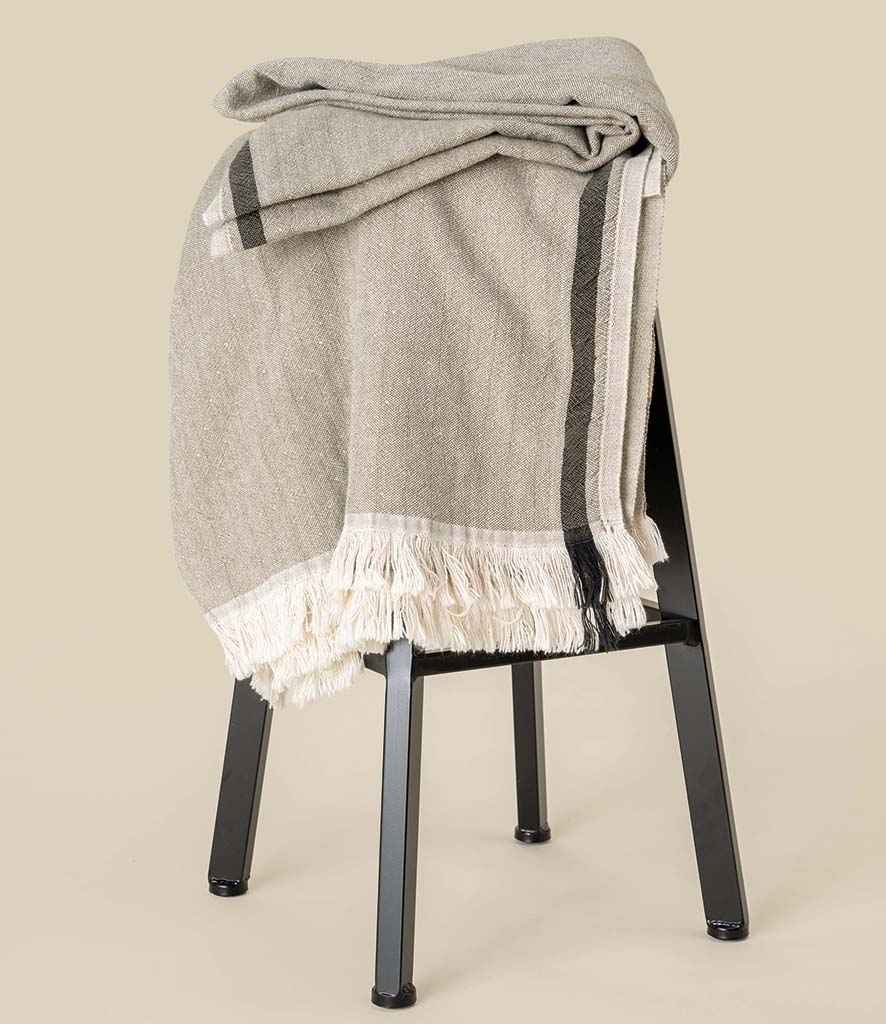 Spasso Striped Fouta - Olive Green Heather