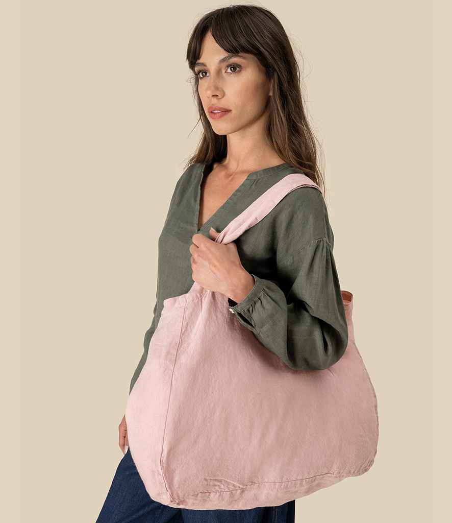 Spasso Linen Shopping Bag - Petal Rose