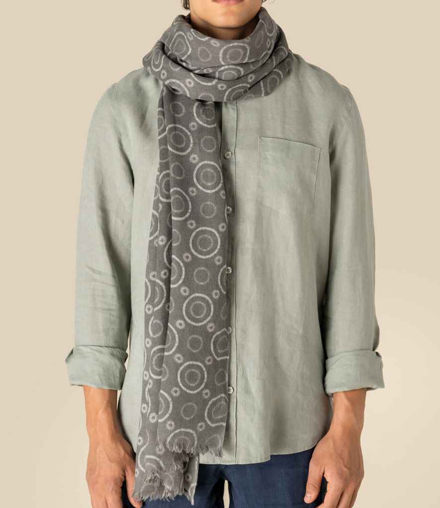 Spasso Circles Scarf - Grey Circles
