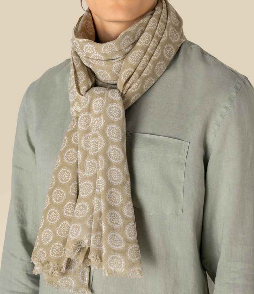 Spasso Medallion Scarf - Sand Medallion