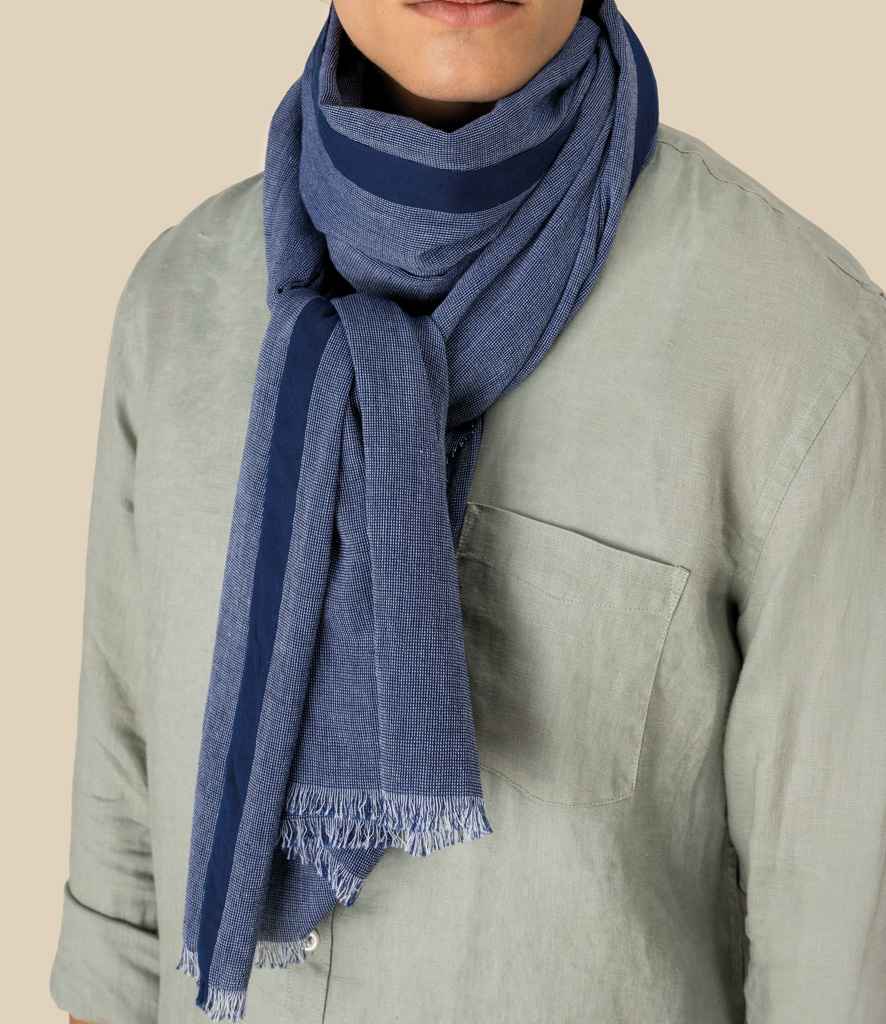 Spasso Blue Dotted Scarf - Blue Dotted