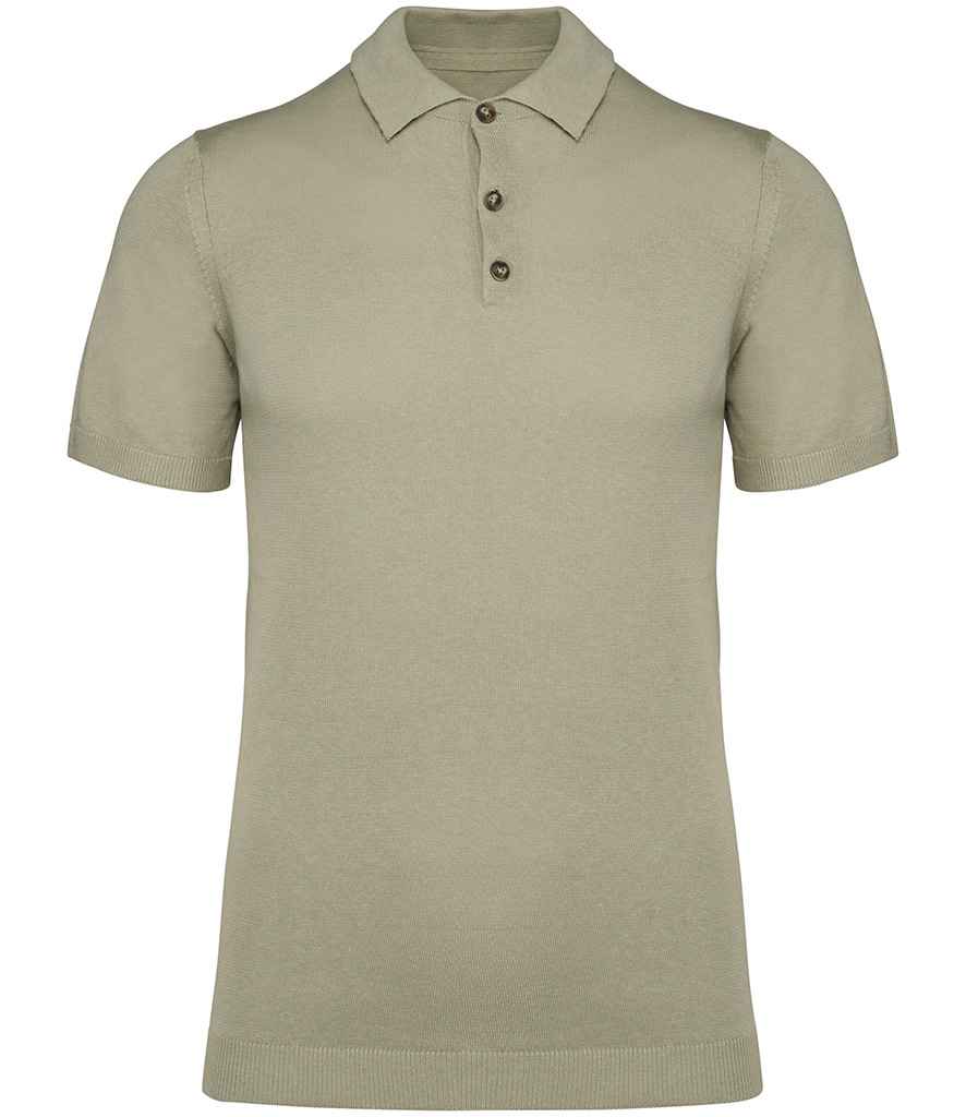 Spasso Knitted Polo Shirt - Almond Green