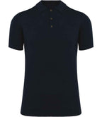 Spasso Knitted Polo Shirt - Navy