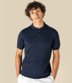 Spasso Knitted Polo Shirt - Navy