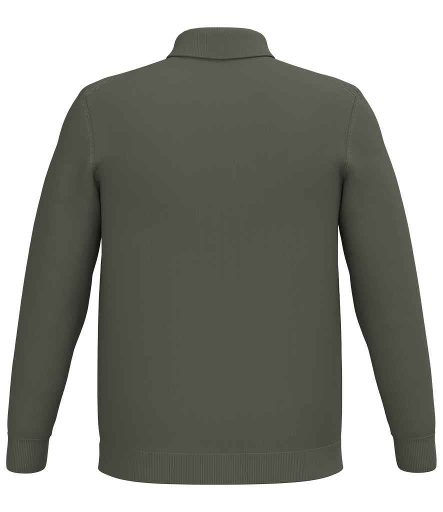 Spasso Knitted Long Sleeve Polo Shirt - Organic Khaki