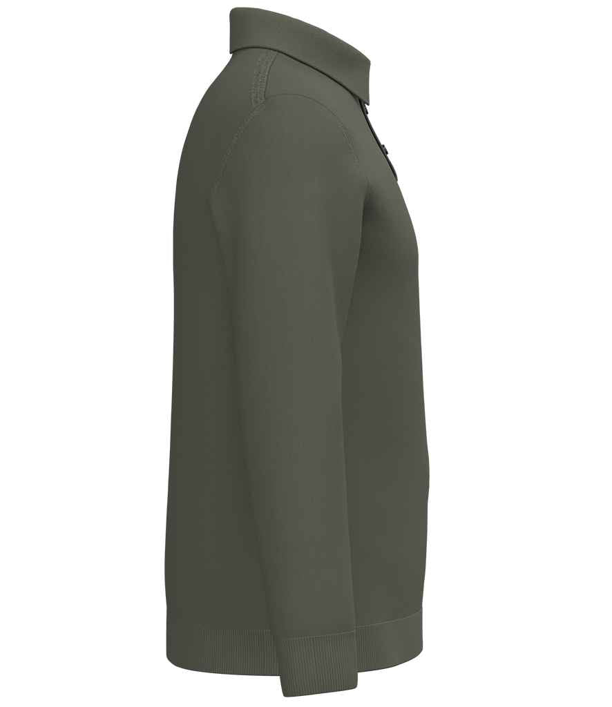 Spasso Knitted Long Sleeve Polo Shirt - Organic Khaki