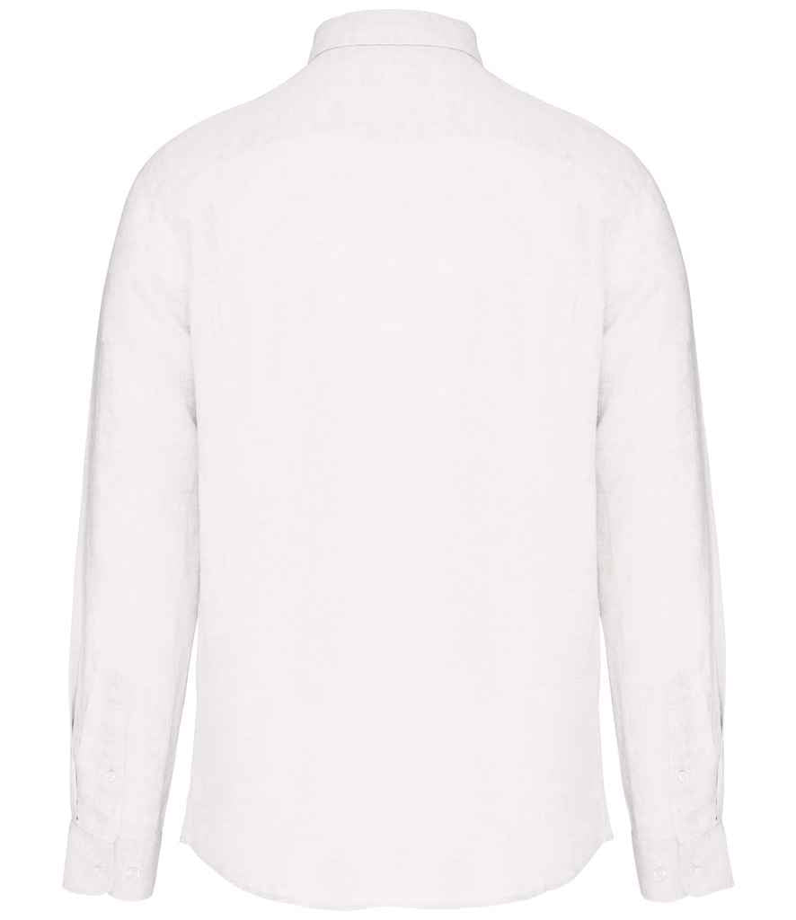 Spasso Long Sleeve Linen Shirt - White