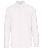 Spasso Long Sleeve Linen Shirt - White