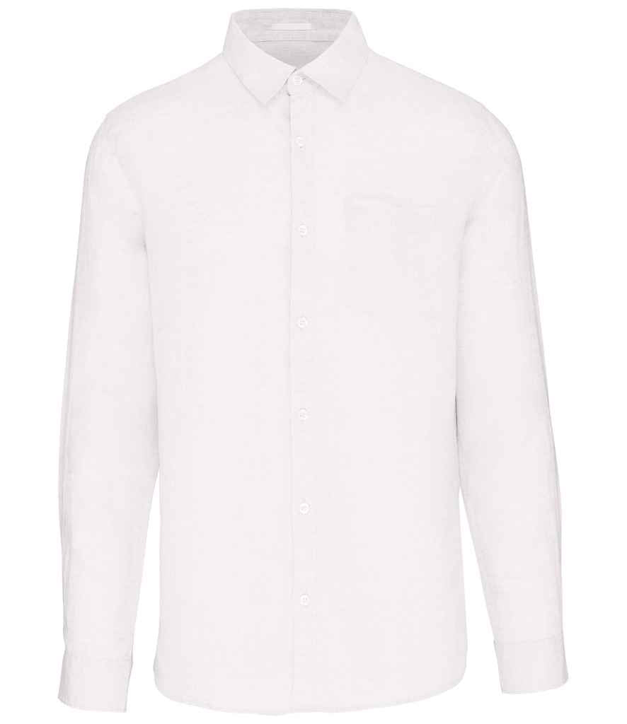 Spasso Long Sleeve Linen Shirt - White