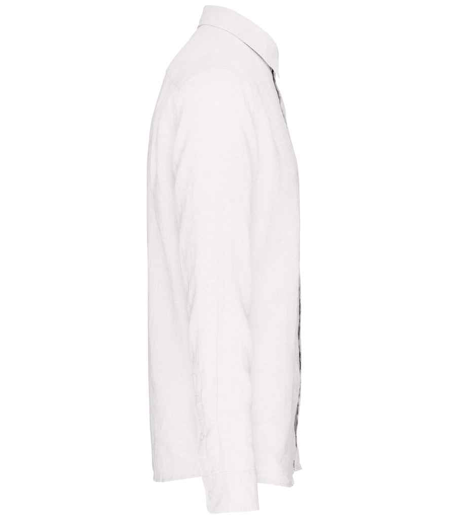 Spasso Long Sleeve Linen Shirt - White