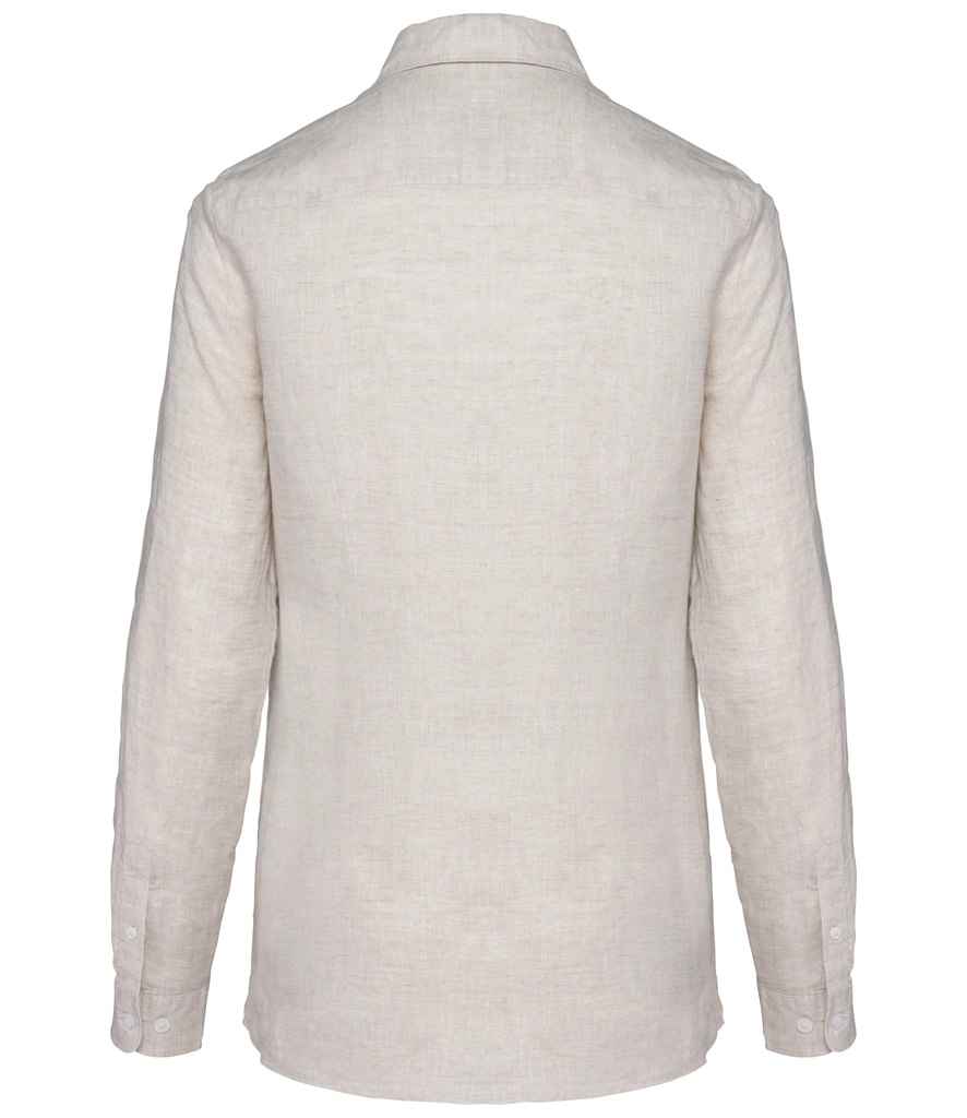 Spasso Ladies Long Sleeve Linen Shirt - Linen