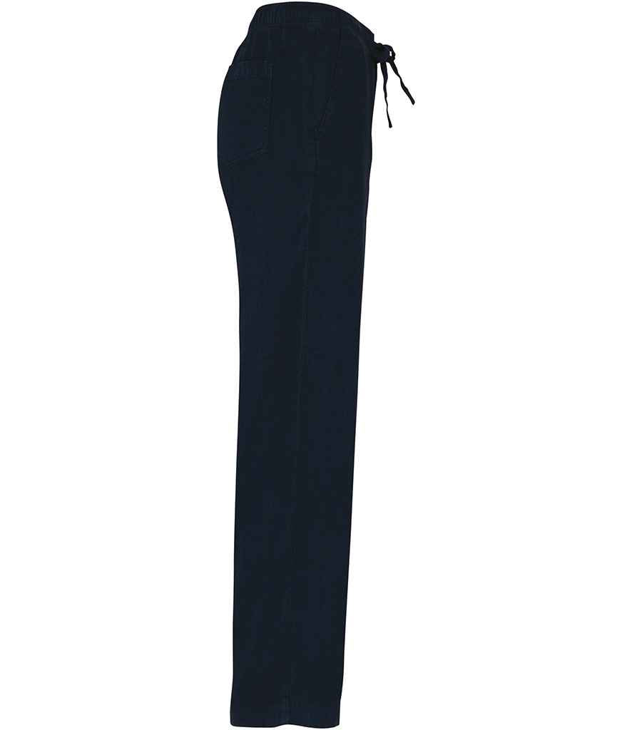 Spasso Ladies Washed Trousers - Washed Navy
