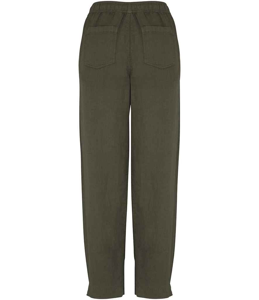 Spasso Ladies Washed Trousers - Washed Organic Khaki