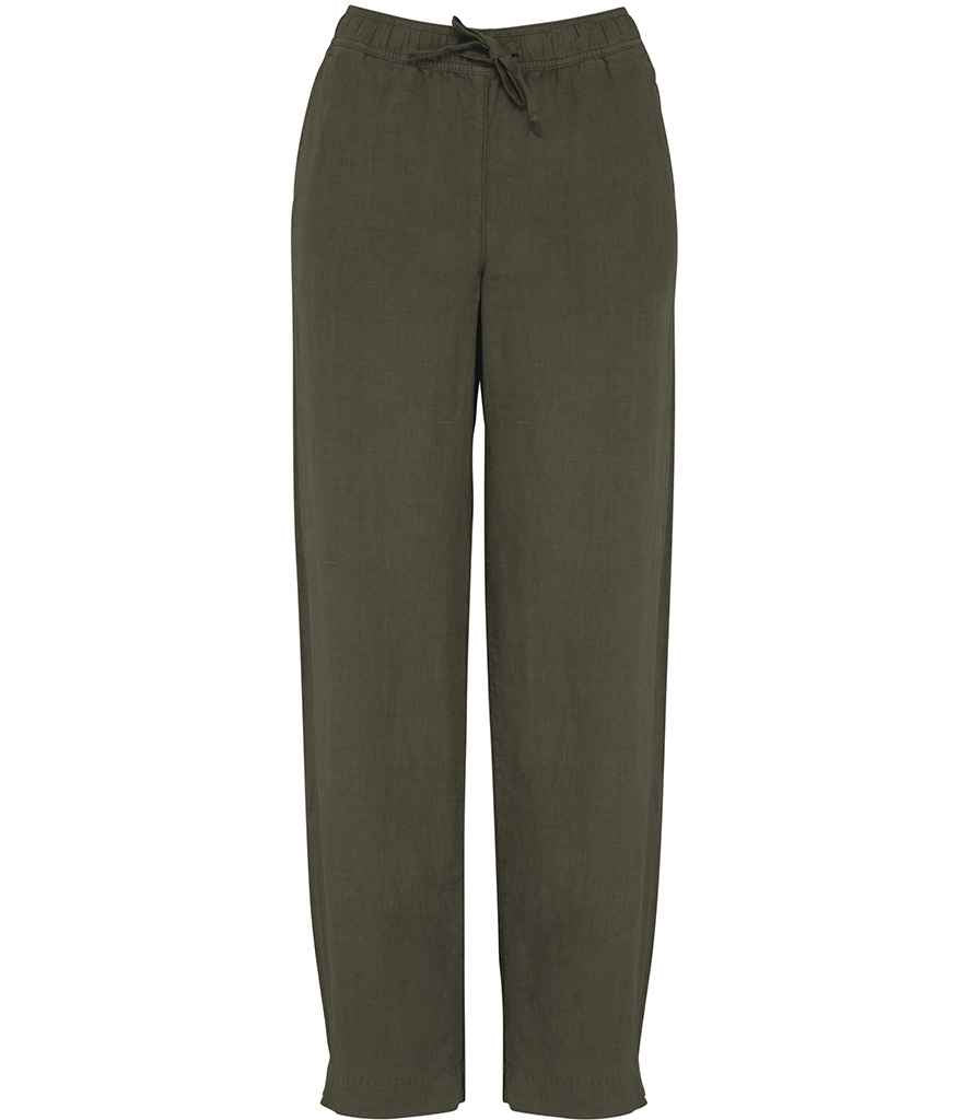Spasso Ladies Washed Trousers - Washed Organic Khaki