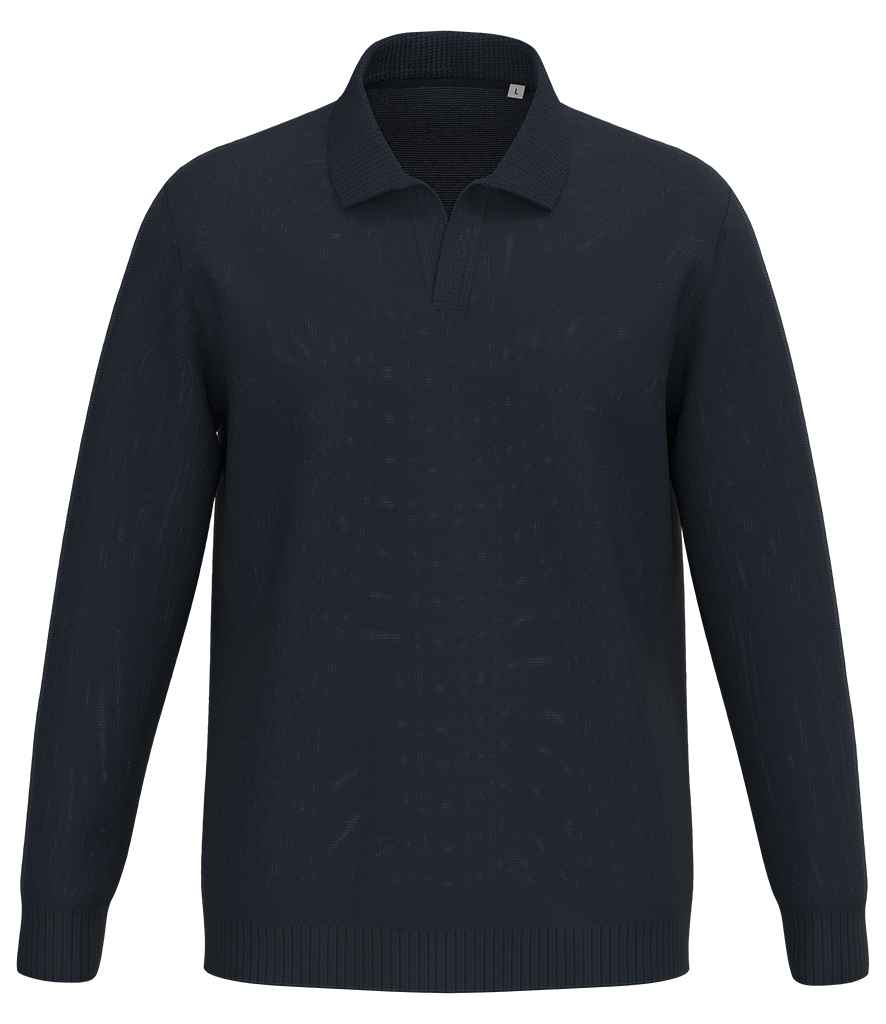 Spasso Polo Collar Jumper - Navy