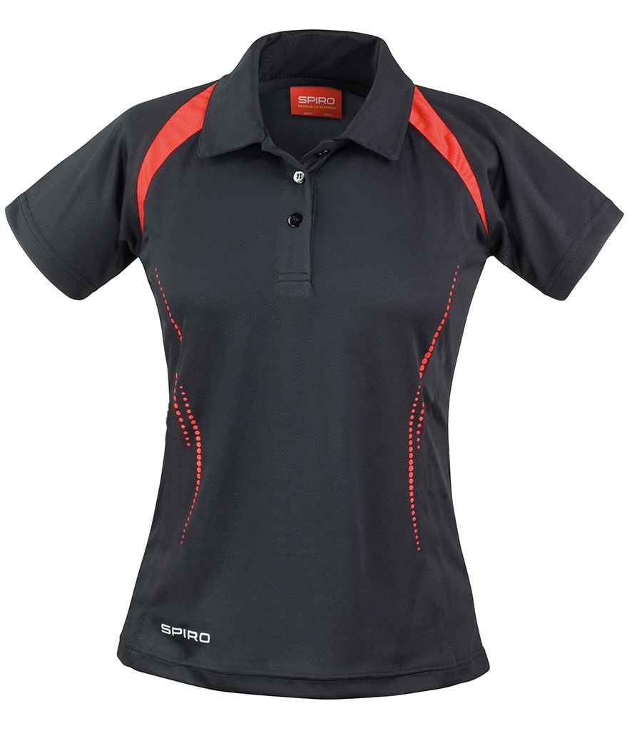 Spiro Ladies Team Spirit Polo Shirt - Black/Red