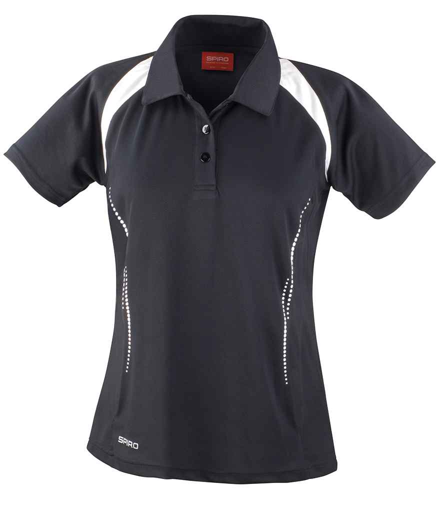 Spiro Ladies Team Spirit Polo Shirt - Black/White
