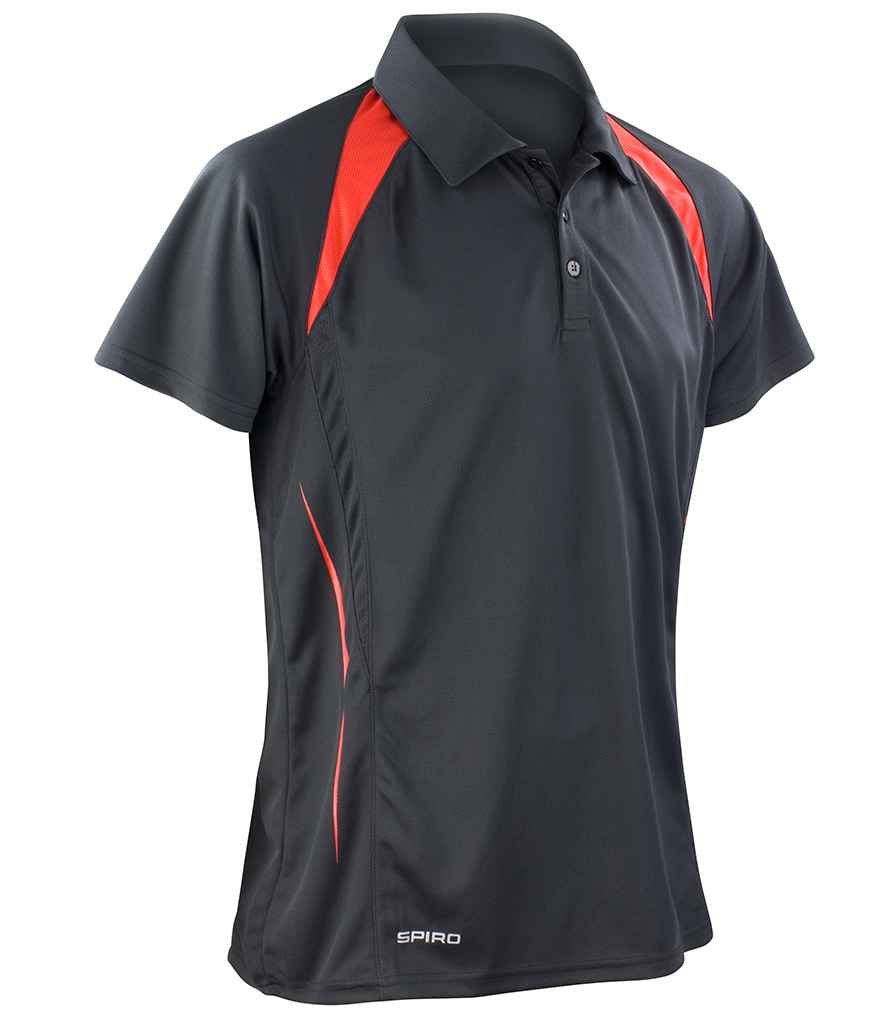 Spiro Team Spirit Polo Shirt - Black/Red