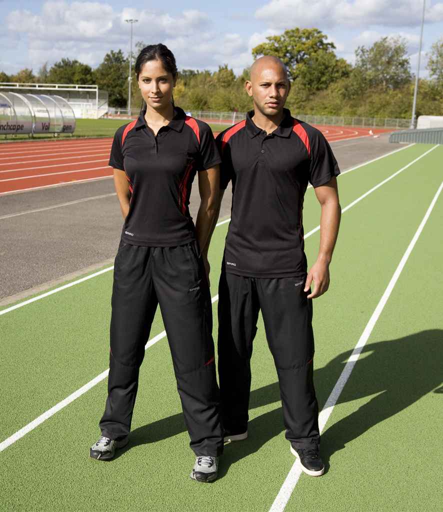 Spiro Team Spirit Polo Shirt - Black/Red