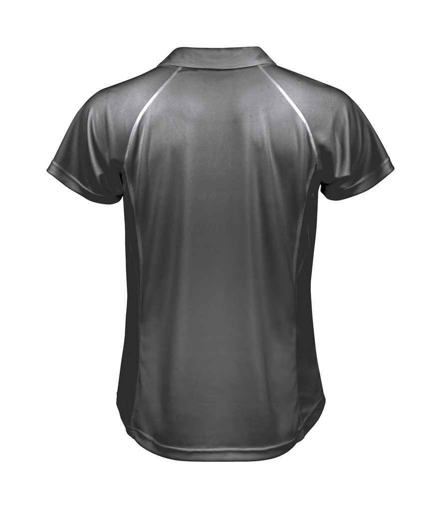 Spiro Team Spirit Polo Shirt - Grey/Lime Green