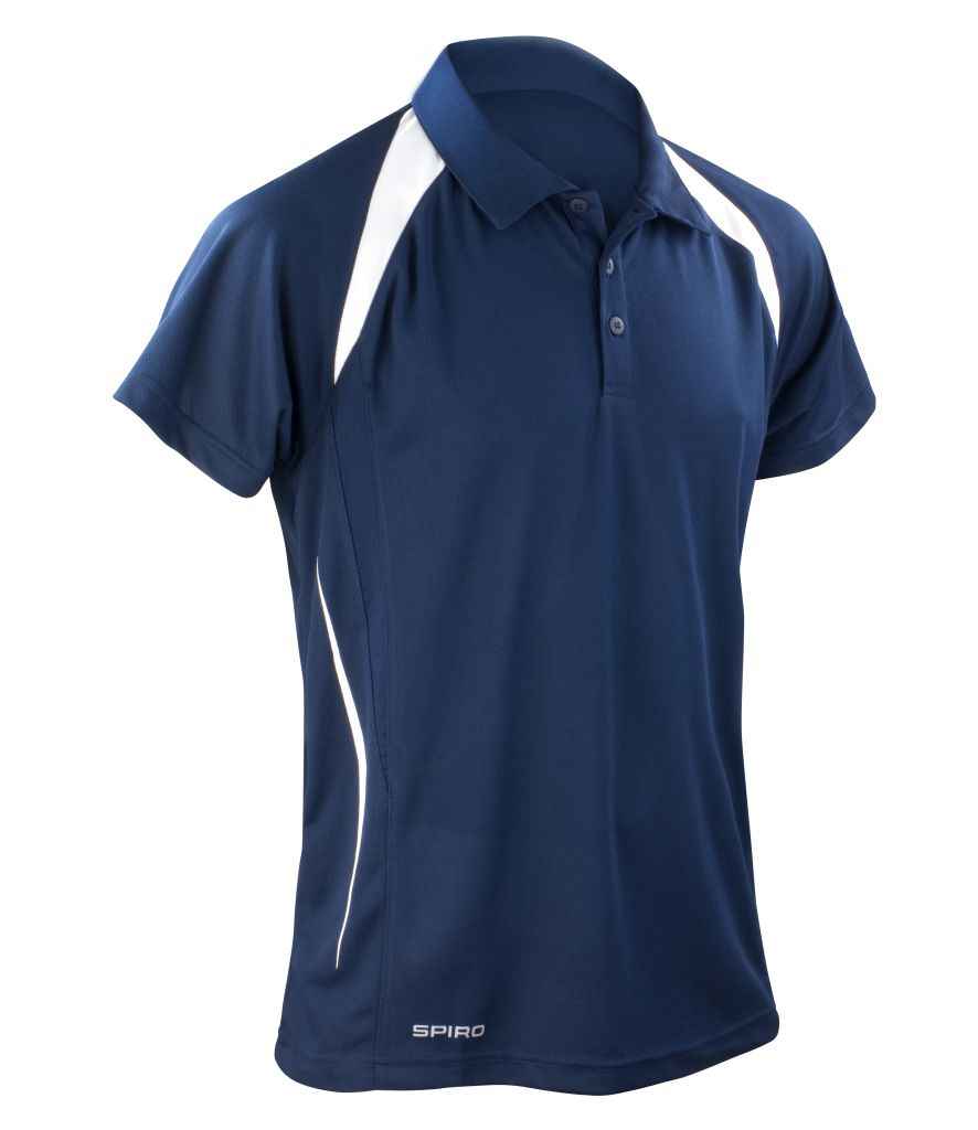 Spiro Team Spirit Polo Shirt - Navy/White