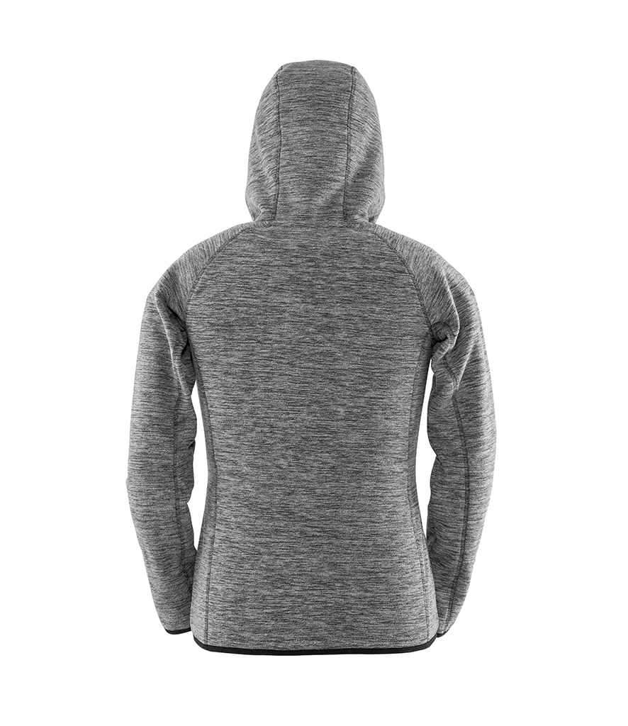 Spiro Ladies Micro Fleece Hoodie - Grey/Black