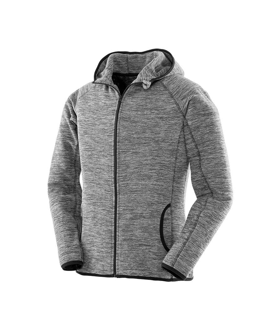 Spiro Ladies Micro Fleece Hoodie - Grey/Black