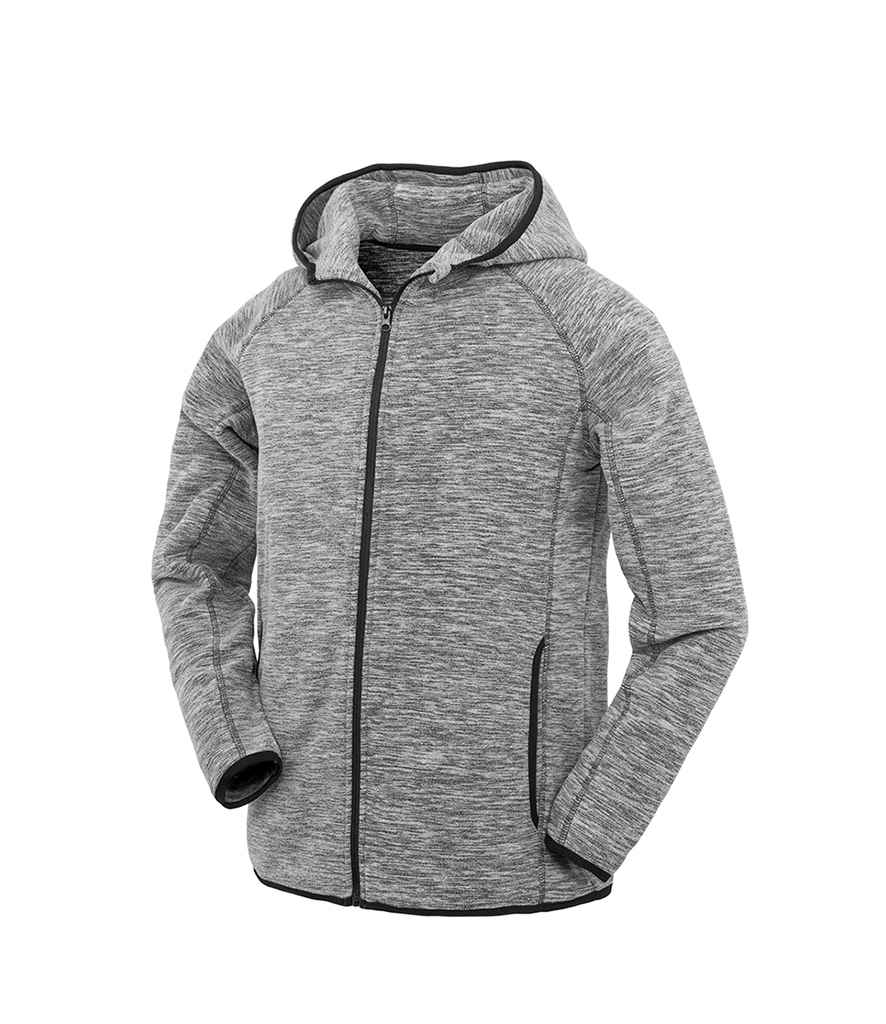 Spiro Micro Fleece Hoodie - Grey/Black