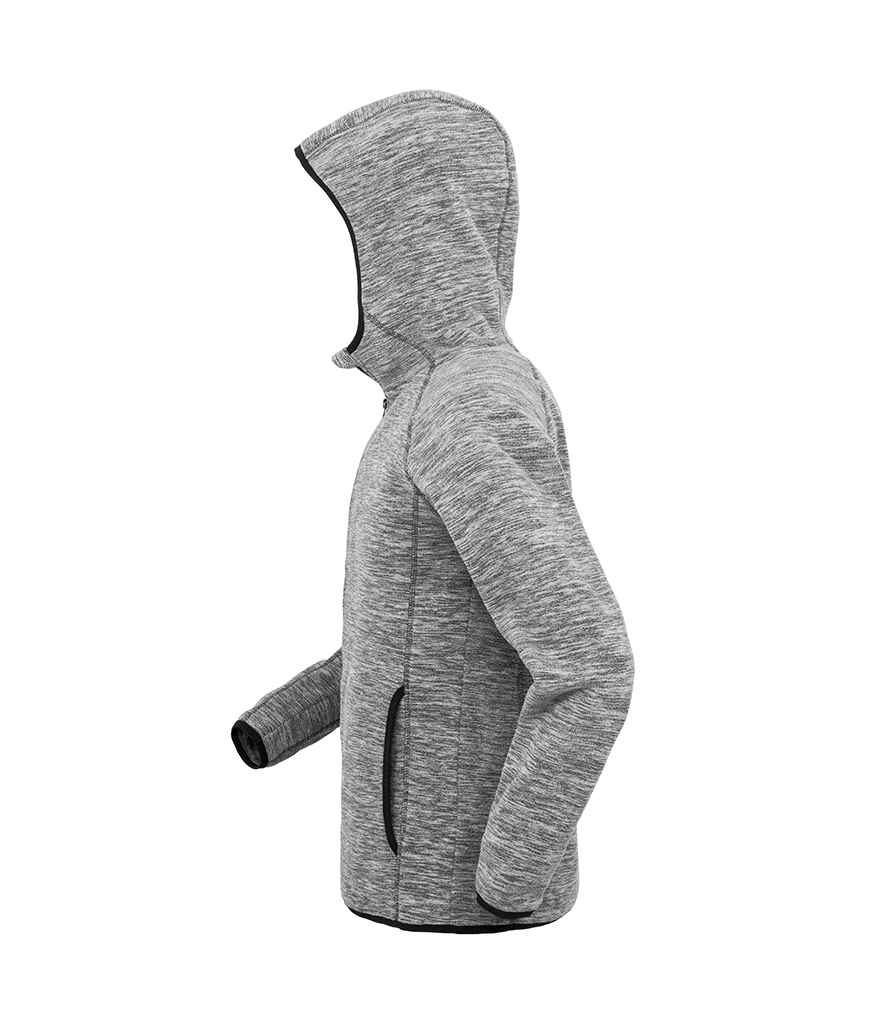 Spiro Micro Fleece Hoodie - Grey/Black