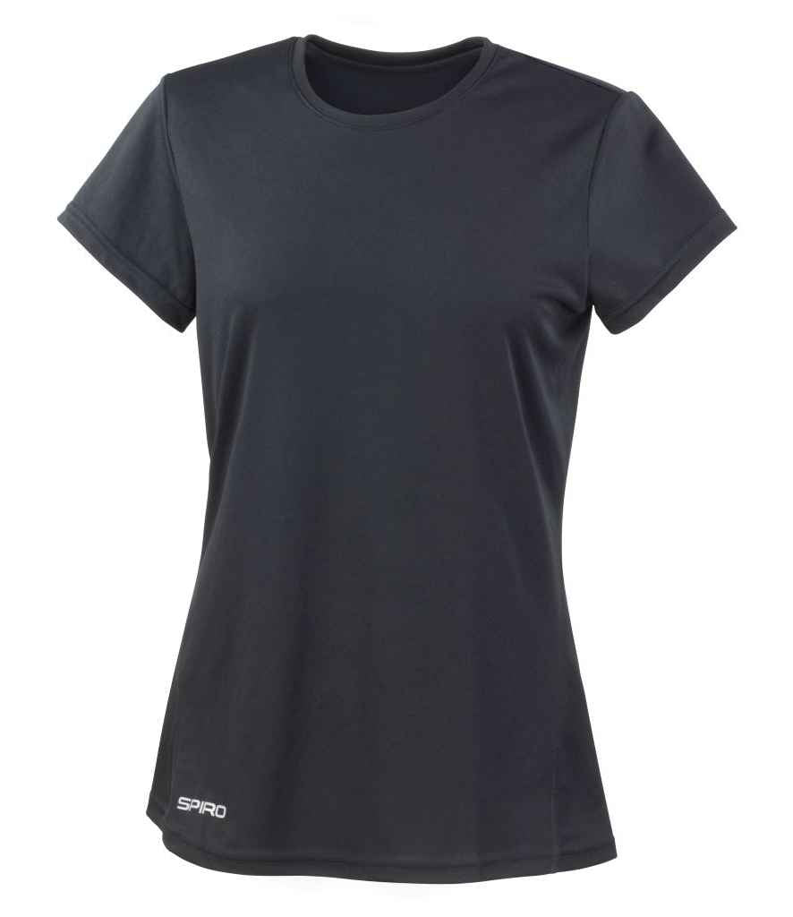 Spiro Ladies Quick Dry Performance T-Shirt - Black