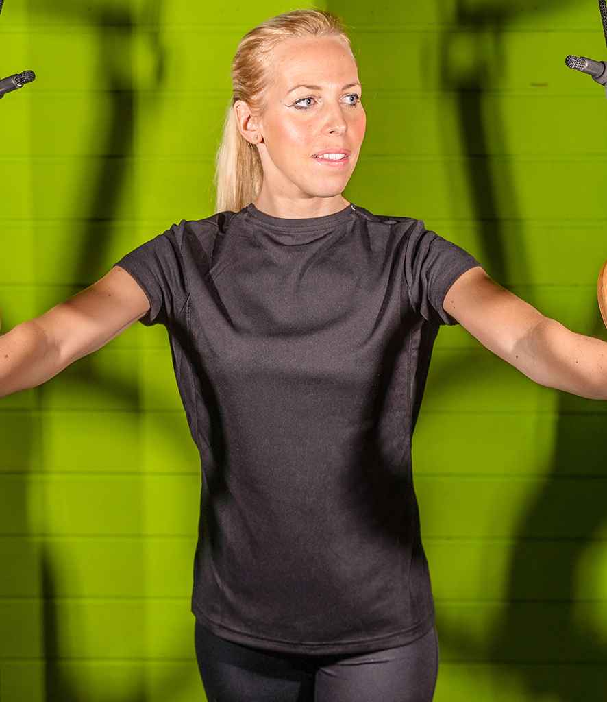 Spiro Ladies Quick Dry Performance T-Shirt - Black