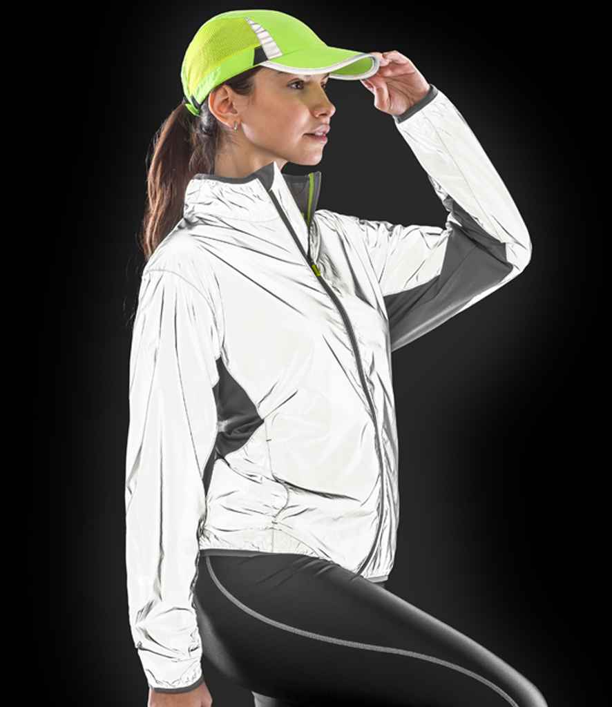 Spiro Luxe Reflective Hi-Vis Jacket - Neon White