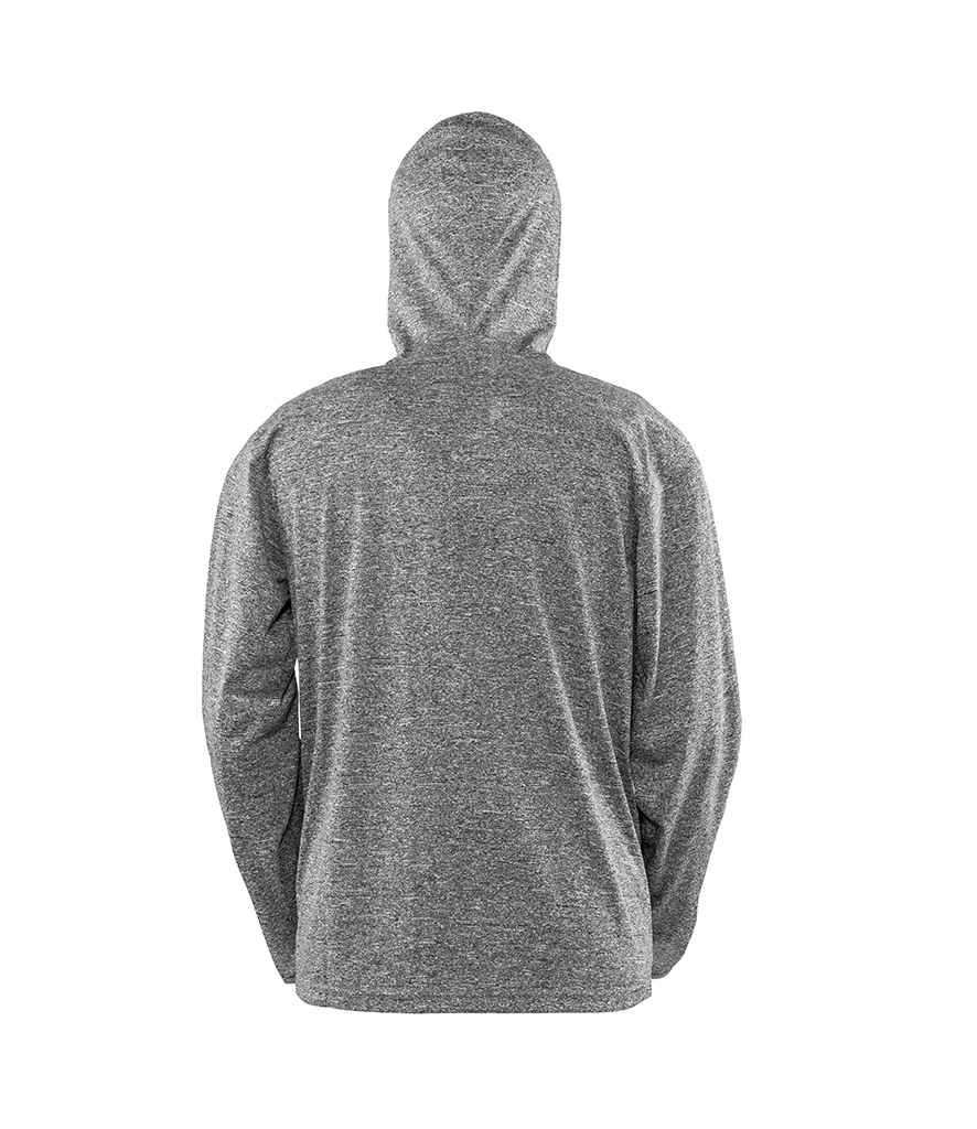 Spiro Ladies Hooded T-Shirt Jacket - Marl Grey