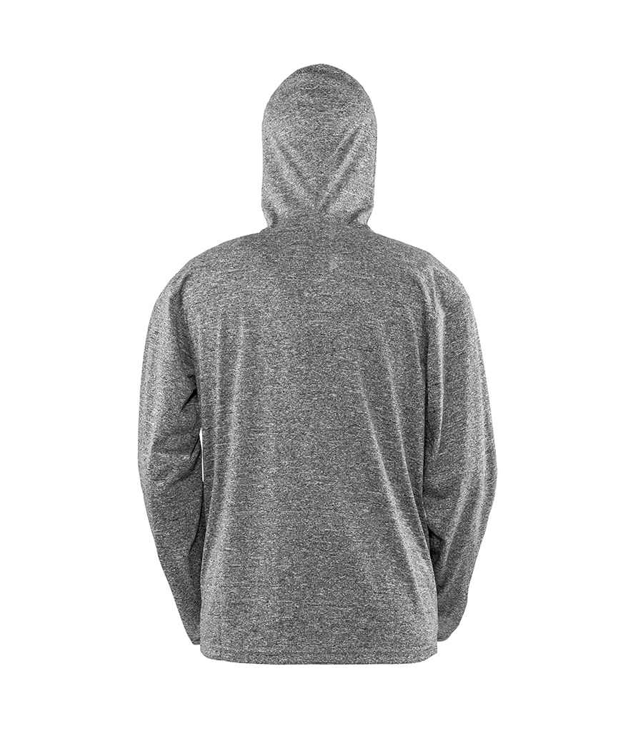 Spiro Hooded T-Shirt Jacket - Marl Grey