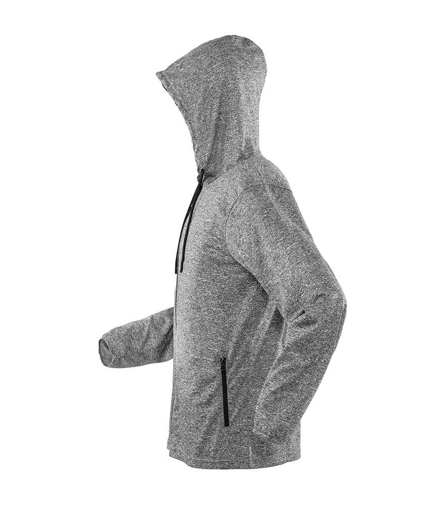 Spiro Hooded T-Shirt Jacket - Marl Grey