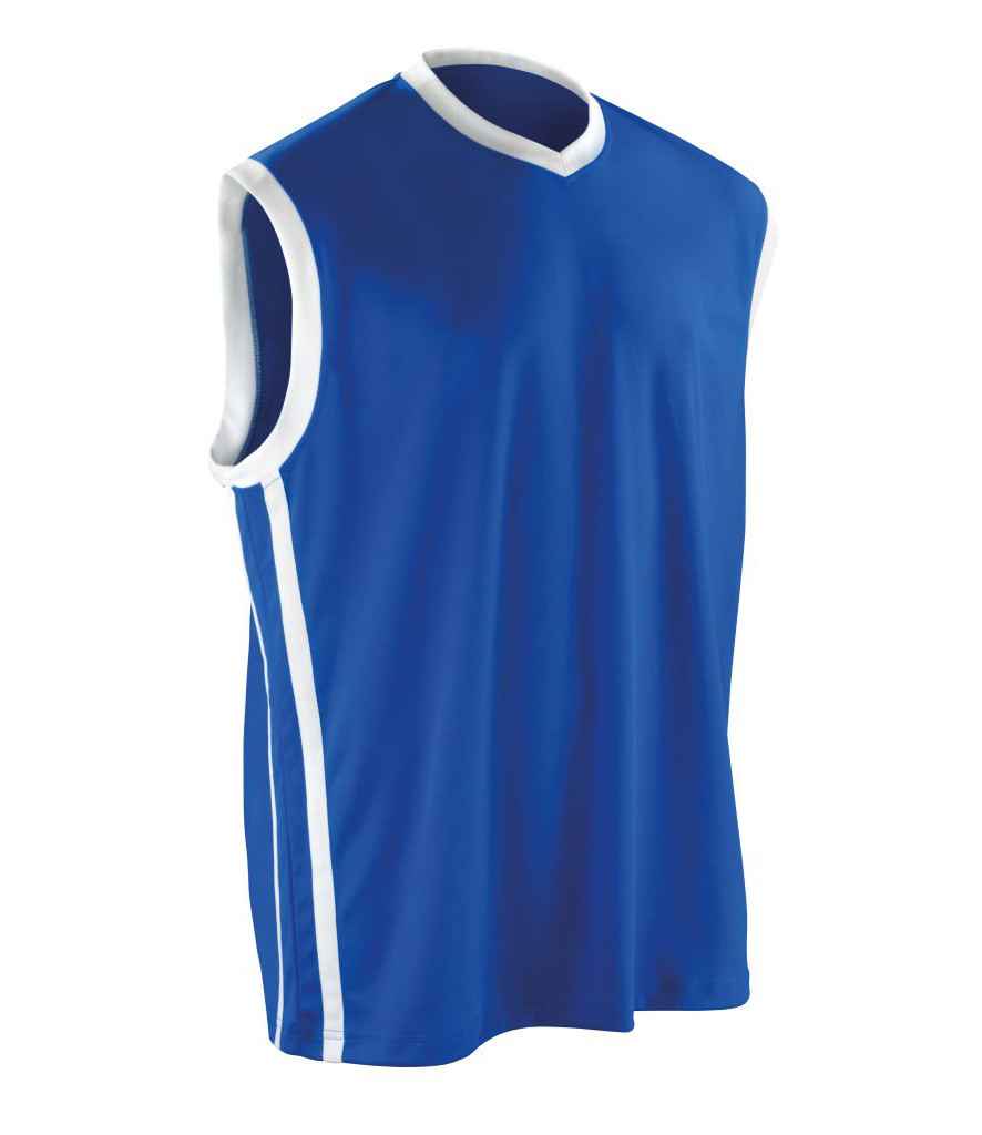 Spiro Basketball Top - Royal Blue/White