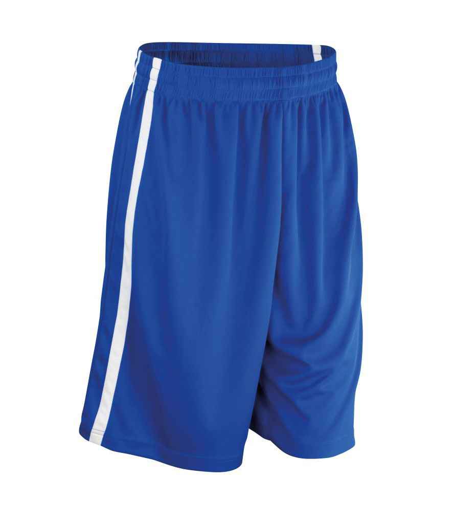 Spiro Basketball Shorts - Royal Blue/White