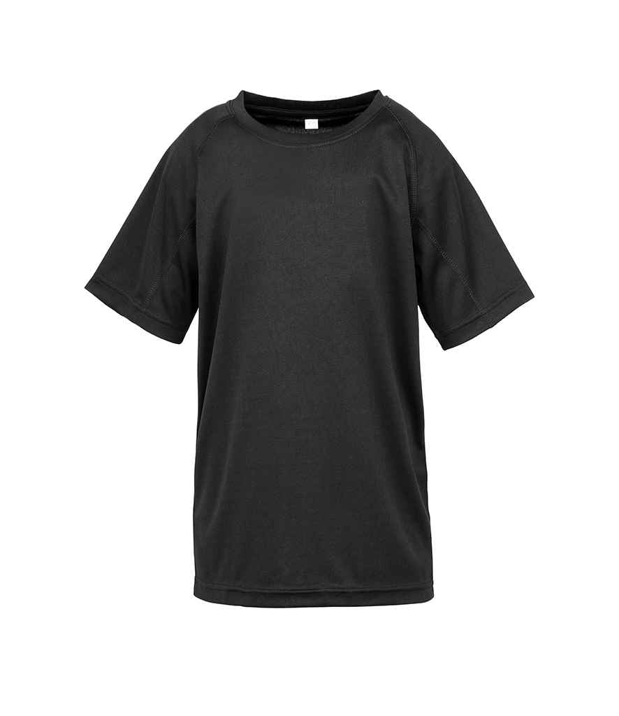 Spiro Kids Impact Performance Aircool T-Shirt - Black
