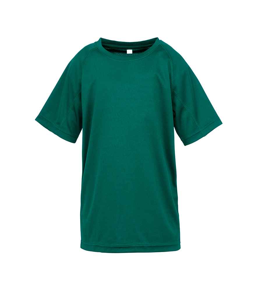 Spiro Kids Impact Performance Aircool T-Shirt - Bottle Green