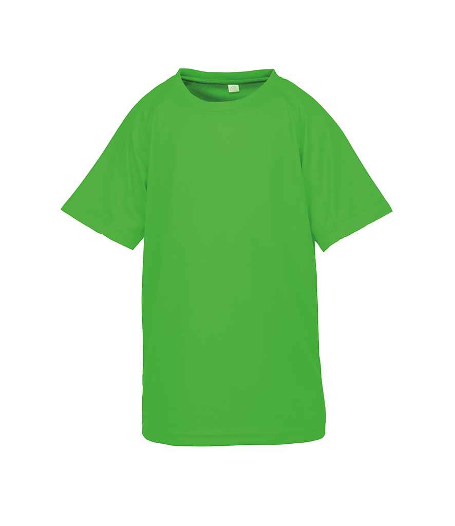 Spiro Kids Impact Performance Aircool T-Shirt - Flo Green