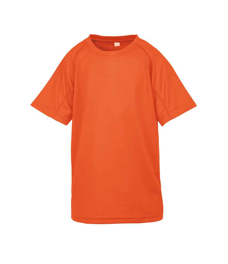Spiro Kids Impact Performance Aircool T-Shirt - Flo Orange