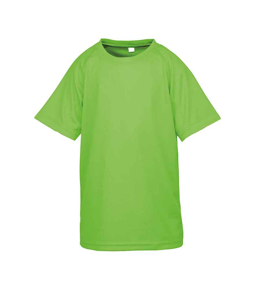 Spiro Kids Impact Performance Aircool T-Shirt - Lime Green