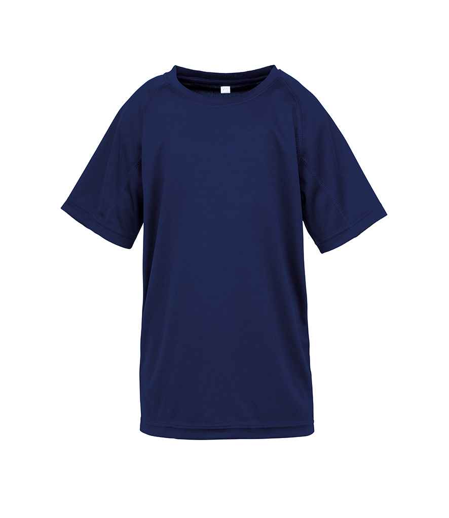 Spiro Kids Impact Performance Aircool T-Shirt - Navy