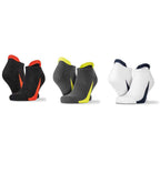 Spiro 3 Pack Sports Sneaker Socks - Black/Red