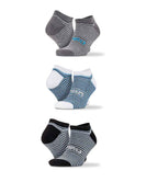 Spiro 3 Pack Mixed Stripe Sneaker Socks - Mixed