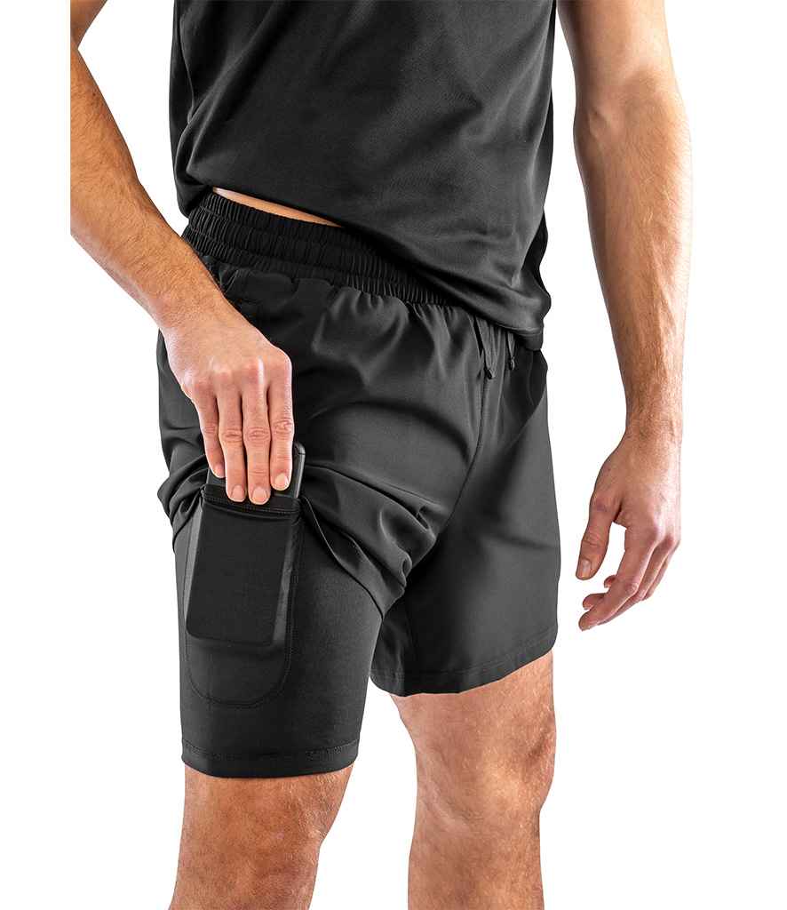 Spiro Recycled Mens Shorts - Black